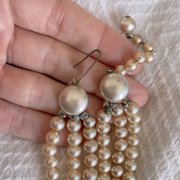 Vintage faux pearl choker - Picture 6 of 9
